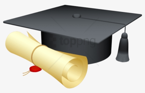 Graduation Hat Png - Graduation Cap And Certificate Png, Transparent Png, Free Download