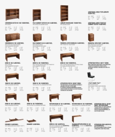 Sedona Home Office - Office Furniture Piece Names, HD Png Download, Free Download