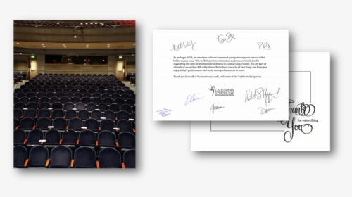 Example Of Subscriber Appreciation Cards, Signed By - Auditorium, HD Png Download, Free Download