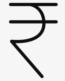 Outline Picture Of Rupee Symbol , Png Download - Black Rupee Icon Png, Transparent Png, Free Download
