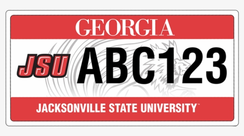 Georgia Vanity Plate - Jacksonville State University, HD Png Download, Free Download