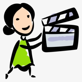 Vector Illustration Of Filmmaker With Filmmaking And, HD Png Download, Free Download