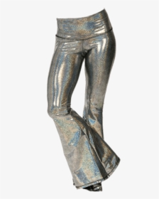 Silver Disco Bell Bottoms - Men Silver Bell Bottoms, HD Png Download, Free Download
