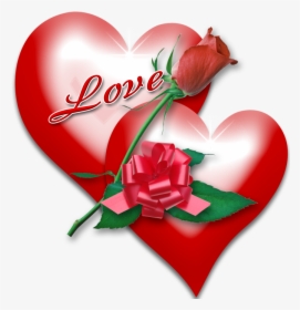 Amor Y Sentimientos Del - Valentines Heart With Roses, HD Png Download, Free Download