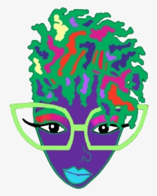 Afro Natural Hair Locs Colorful Tagged "long Sleeve, HD Png Download, Free Download