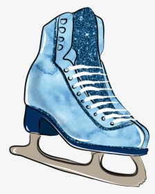 Watercolor Skates Free Matting Material - Ice Skate Water Color, HD Png Download, Free Download