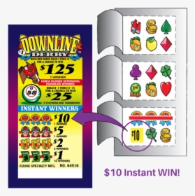 Custom Pull Tab Lottery Ticket Peel Off Scratch Card - Derby Horse Race Pull Tab, HD Png Download, Free Download