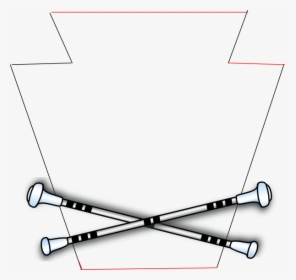 Crossed Batons Clipart, HD Png Download, Free Download