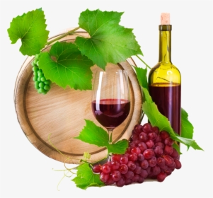 Wine Barrel With Grapes Png, Transparent Png, Free Download