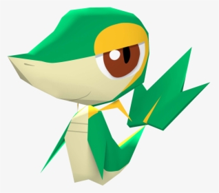 Snivy-pokémon Rumble Blast Model - Pokemon Characters Green And Yellow, HD Png Download, Free Download