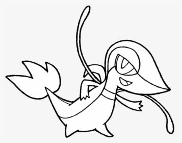 495 Tripash"s Snivy By Realarpmbq - Line Art, HD Png Download, Free Download