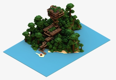 Pixel Art Isometric Treehouse , Png Download - Keralis Minecraft Jungle House, Transparent Png, Free Download