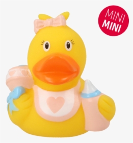 Lilalu Quietscheente Mini Baby Ente Mädchen Frontansicht - Bath Toy, HD Png Download, Free Download