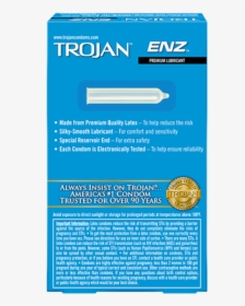 Trojan Enz Lubricated Condoms 3 Counts, HD Png Download, Free Download