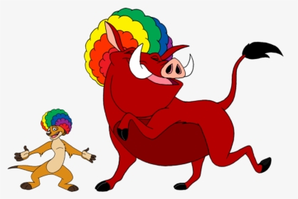 Timon And Pumbaa In Circus Look - Timon Drawing Timon Lion King, HD Png Download, Free Download