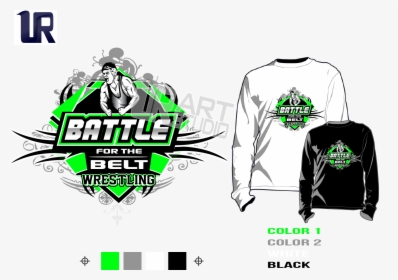 Wrestling Battle For The Belt Tshirt Vector Design - Tshirt Design 1 Color, HD Png Download, Free Download