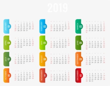 Free Png 2019 Transparent Calendar Png - 2020 Calendar Printable With Week Number, Png Download, Free Download