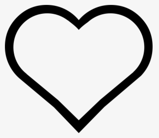 Xin Kong - Heart Cartoon Black And White, HD Png Download, Free Download