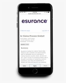 Esurance Text Recruit Screen Shot - Mobile Textfield, HD Png Download, Free Download