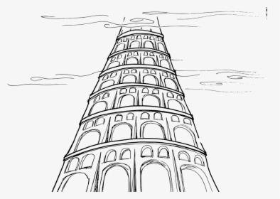 Tower Of Babel Drawing, HD Png Download, Free Download