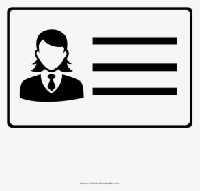 Id Card Coloring Page - Id Card White Logo Png, Transparent Png, Free Download