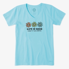 Women"s Keep It Colorful Daisy Crusher Tee - Active Shirt, HD Png Download, Free Download
