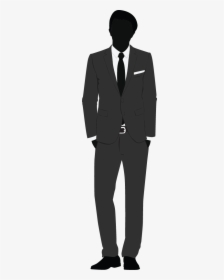 Business Man Silhouette - Man In Tux Silhouette, HD Png Download, Free Download