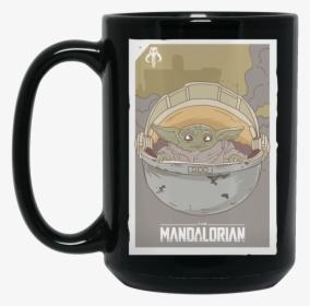 The Mandalorian Baby Yoda Star Wars Mug Shirt, Long - Mug, HD Png Download, Free Download