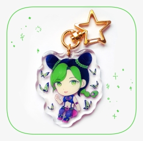 Image Of Jjba Jolyne Cujoh Clear Acrylic Charm - Cartoon, HD Png Download, Free Download