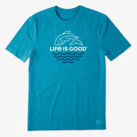 Men"s Jumping Fish Crusher Tee - Men's Life Is Good T Shirts, HD Png Download, Free Download