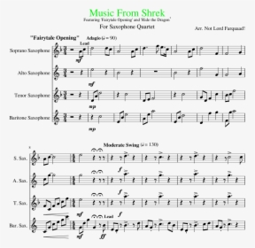 Music From Shrek Sheet Music Composed By Arr - Kim Possible Piano Sheet Music, HD Png Download, Free Download
