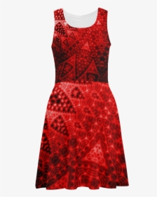 Red Lace Fractal Atalanta Sundress - Cocktail Dress, HD Png Download, Free Download