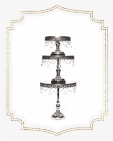 Shop-preview Shiny Silver Round Chandelier Cake Stand - Drawing, HD Png Download, Free Download