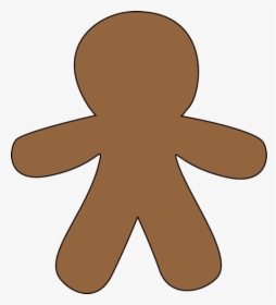 Transparent Gingerbread Man Png - Gingerbread Man Template Brown, Png Download, Free Download