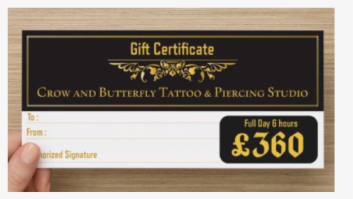 Full Day Tattoo Gift Certificate 23289 - Wood, HD Png Download, Free Download
