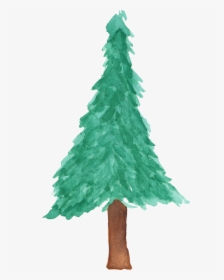 Pine Watercolor Png - Christmas Tree Png Watercolor, Transparent Png, Free Download
