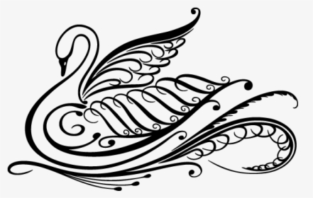 Swan Transparent Tribal - Calligraphy Swan, HD Png Download, Free Download