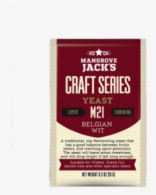 M21 Belgian Wit Yeast 10g - Mangrove Jack's California Lager Dried Yeast M54, HD Png Download, Free Download