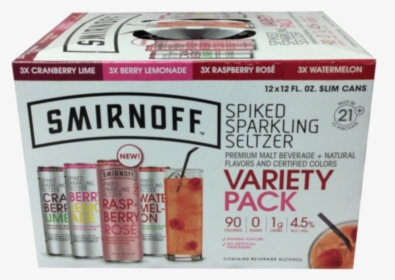 Smirnoff Spiked Sparkling Seltzer, Variety Pack, - Smirnoff Spiked Sparkling Seltzer, HD Png Download, Free Download