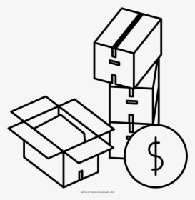 Moving Boxes Coloring Page - Coloring Book, HD Png Download, Free Download