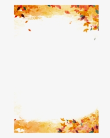 #ftestickers #watercolor #leaves #frame #borders #autumn - Orange Background Vector Png, Transparent Png, Free Download