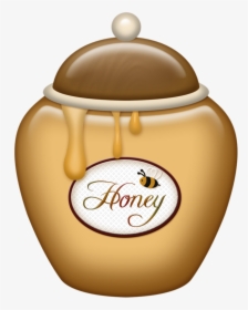 Tubes Pots De Miel En Png Blue Honey - Honey Bee Jar Clipart, Transparent Png, Free Download