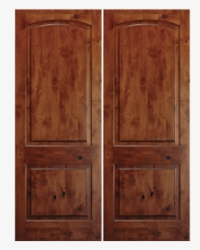 Krosswood Knotty Alder 2 Panel Top Rail Arch Double - Home Door, HD Png Download, Free Download