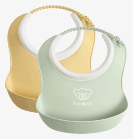 Small Baby Bib In 2-pack Powder Yellow And Powder Green - Babybjorn Bib, HD Png Download, Free Download