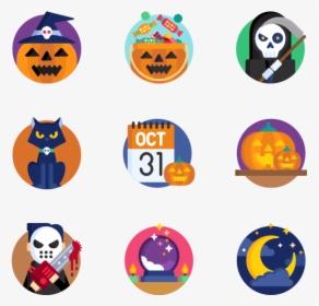 Flat Halloween Icon Png, Transparent Png, Free Download