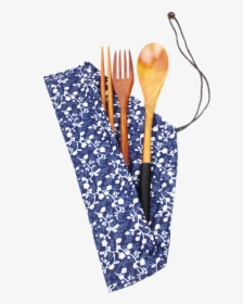 Wooden Utensil Set Spoon, Fork, & Chopsticks W/ Floral - Placemat, HD Png Download, Free Download