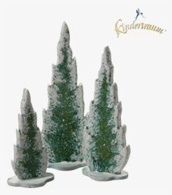 Winter Cypress Trees, 3 Pieces - Christmas Tree, HD Png Download, Free Download