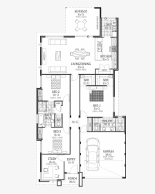 Floor Plans Png - 3 Bed House Plan, Transparent Png, Free Download