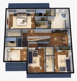 2nd Floor 3d Floorplan - Floor Plan, HD Png Download, Free Download