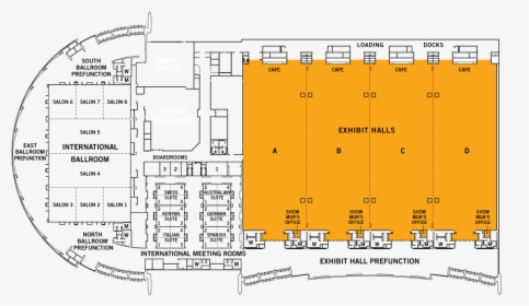 Floorplan - Exhibit Halls - Layout Convention Center Floor Plan, HD Png Download, Free Download